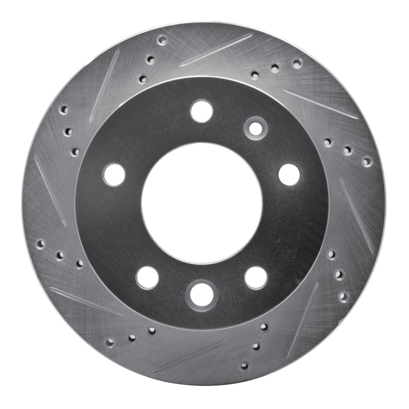 Dodge Sprinter 2500 Brake Rotor (1) - Front Left - R1 Concepts - Drilled & Slotted - Silver - `02-`06